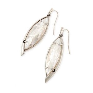 NWOT Kendra Scott Max Earrings in Crackle Ivory Mother-of-Pearl